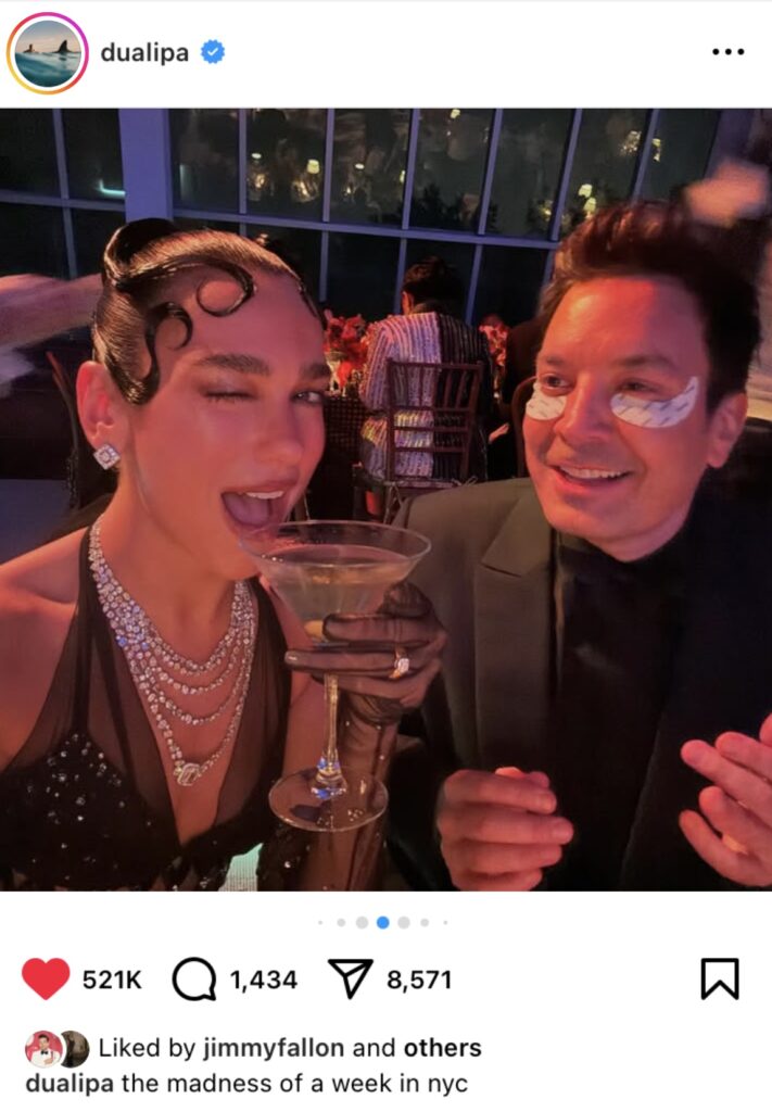 Met gala jimmy fallon dua lipa